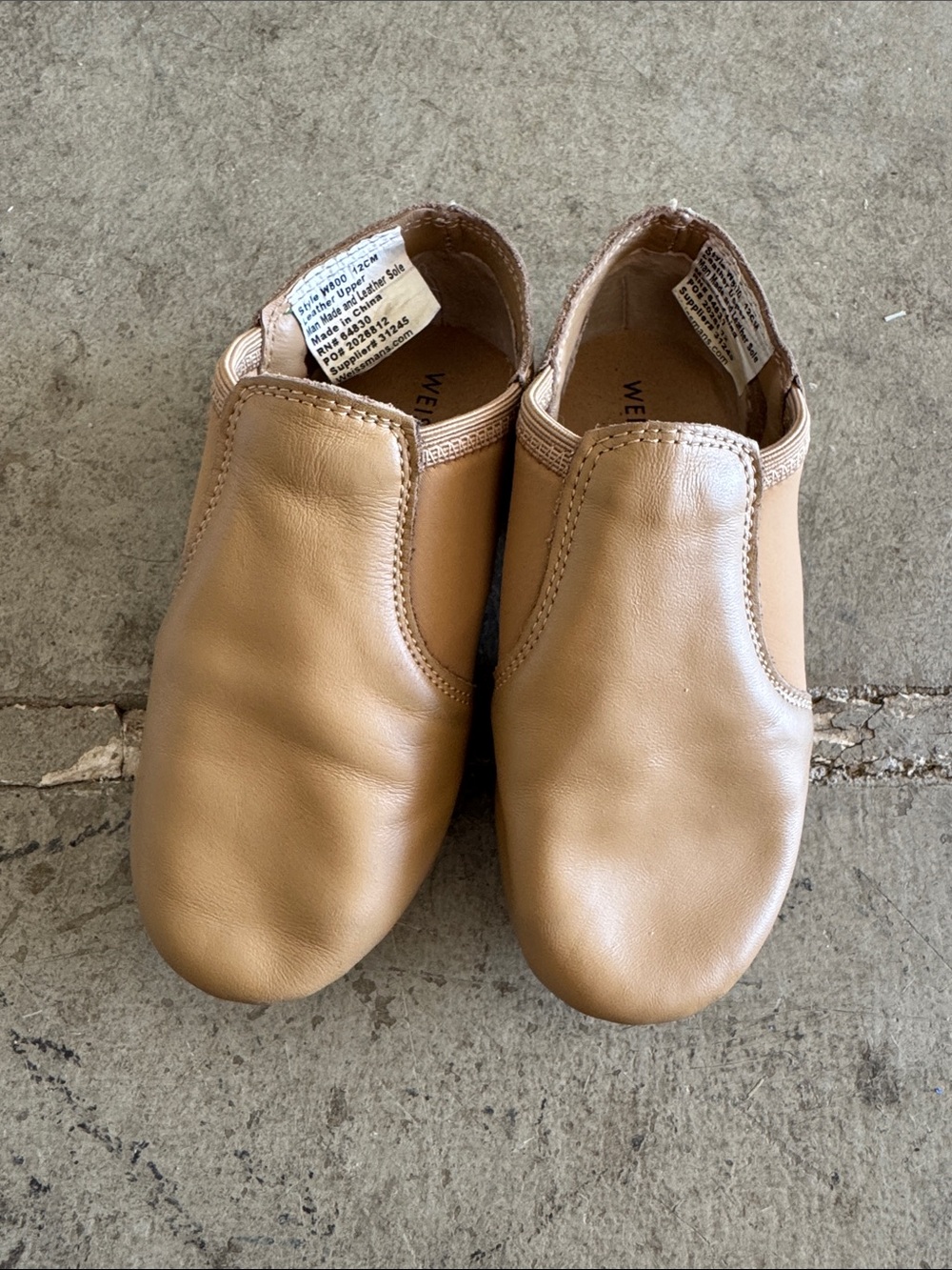 Tan Leather Slip-On Shoes